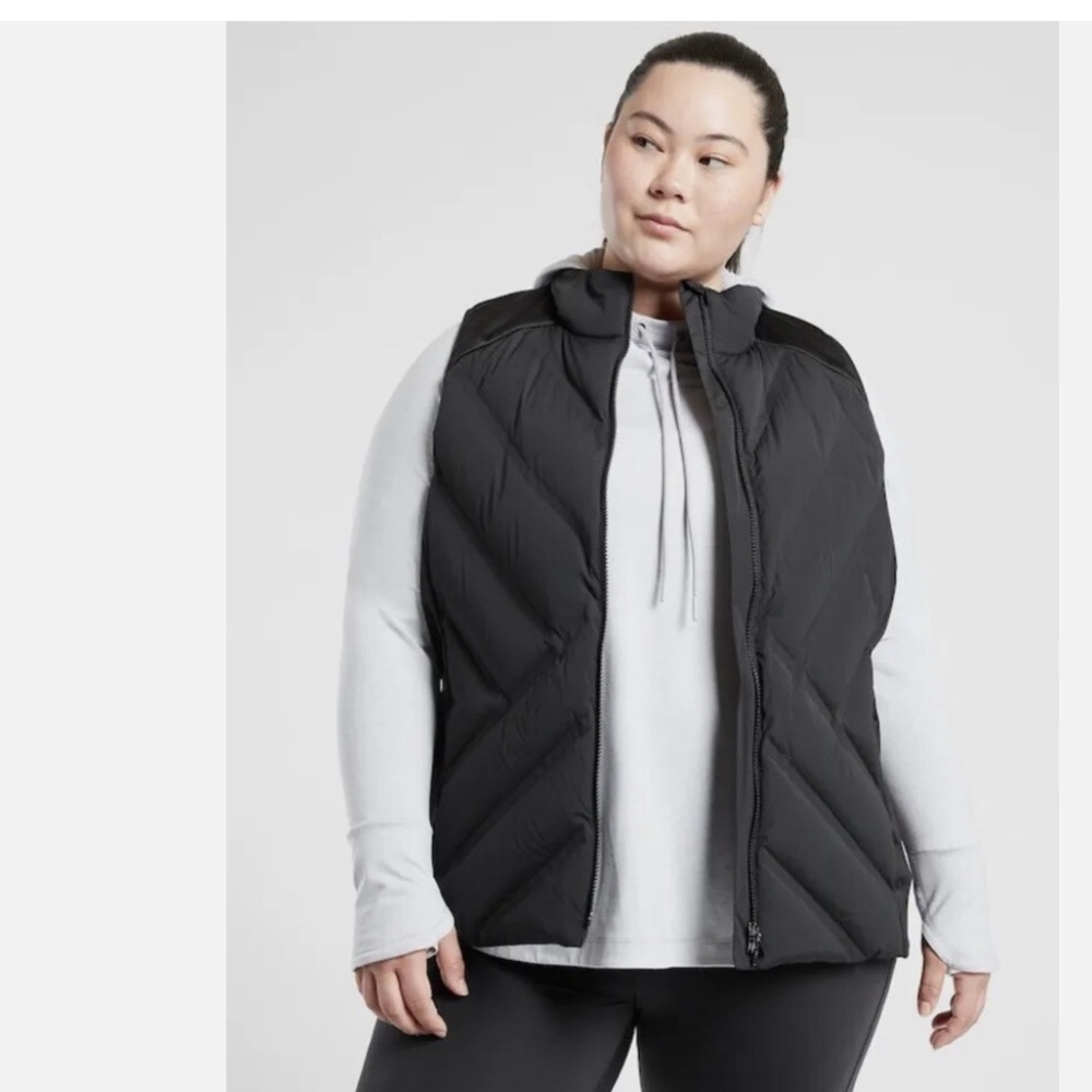 Athleta Black Puffer Vest